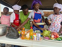 Learners exhibiting their cooking skills